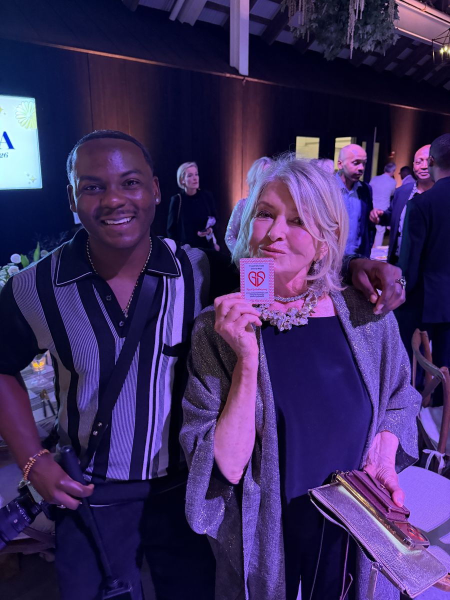 Malik Zambezi with Martha Stewart